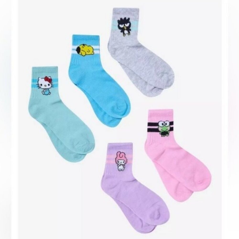 Hello Kitty and Friends Capris 5 Pairs Socks NWT